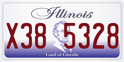 IL license plate X385328