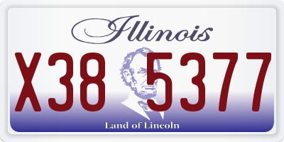 IL license plate X385377