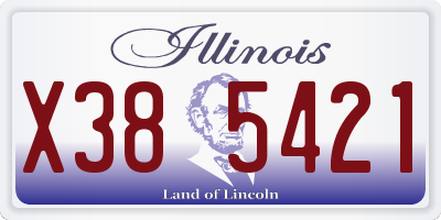 IL license plate X385421