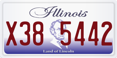 IL license plate X385442