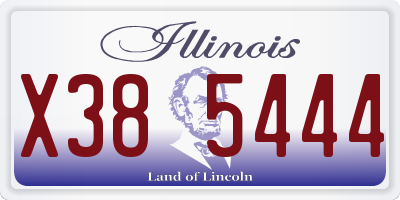 IL license plate X385444