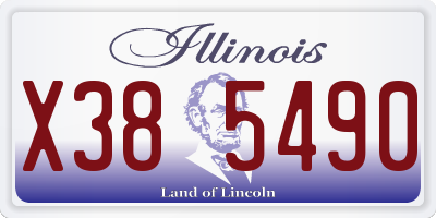 IL license plate X385490