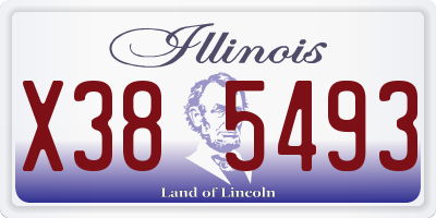 IL license plate X385493