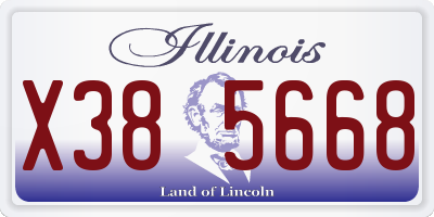 IL license plate X385668