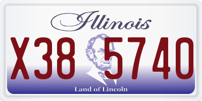 IL license plate X385740