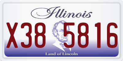 IL license plate X385816