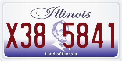 IL license plate X385841