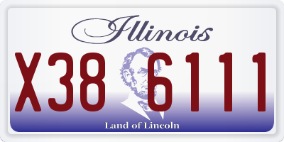 IL license plate X386111