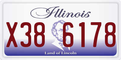 IL license plate X386178