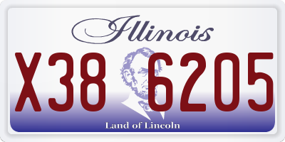 IL license plate X386205
