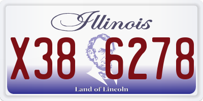 IL license plate X386278