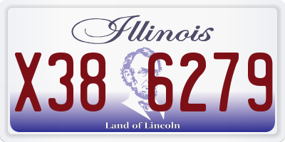 IL license plate X386279