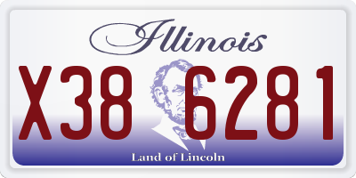 IL license plate X386281