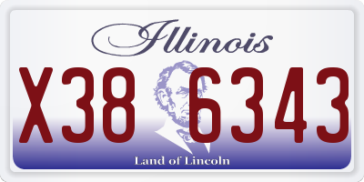 IL license plate X386343