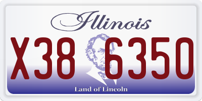 IL license plate X386350