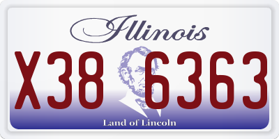IL license plate X386363