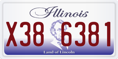 IL license plate X386381