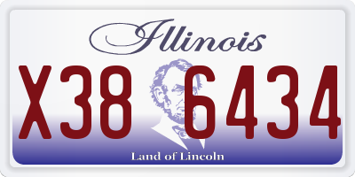 IL license plate X386434