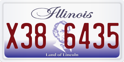 IL license plate X386435