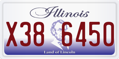 IL license plate X386450