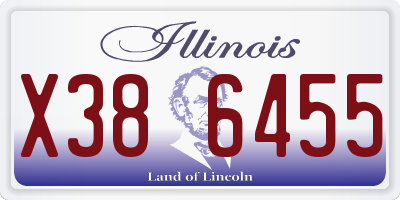 IL license plate X386455