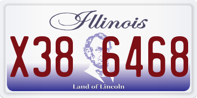 IL license plate X386468