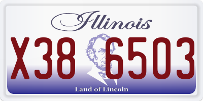 IL license plate X386503