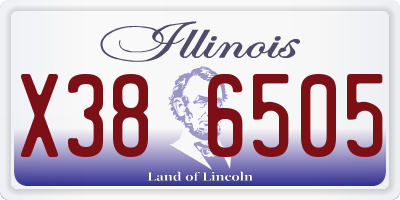 IL license plate X386505