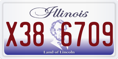 IL license plate X386709