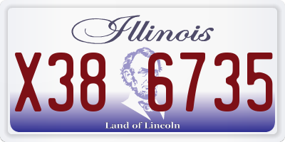 IL license plate X386735