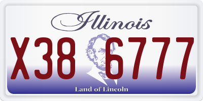 IL license plate X386777