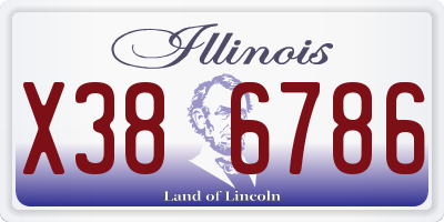 IL license plate X386786