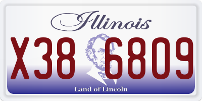 IL license plate X386809