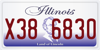 IL license plate X386830