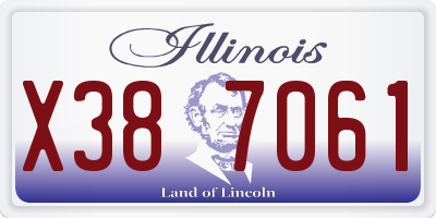 IL license plate X387061