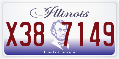 IL license plate X387149