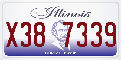 IL license plate X387339