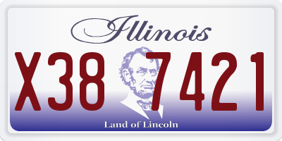IL license plate X387421