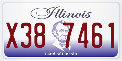 IL license plate X387461