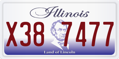 IL license plate X387477