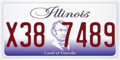 IL license plate X387489