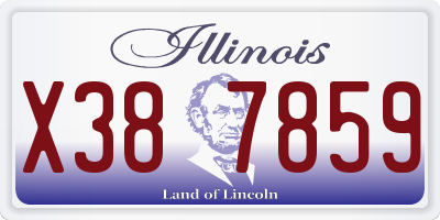 IL license plate X387859