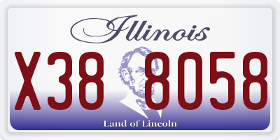 IL license plate X388058