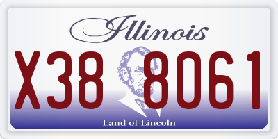 IL license plate X388061