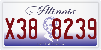 IL license plate X388239