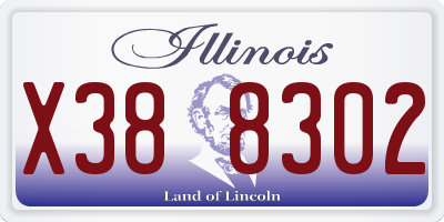 IL license plate X388302
