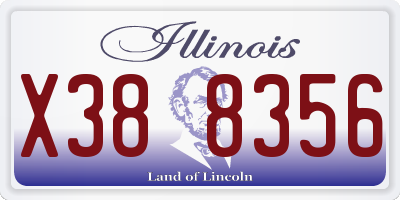 IL license plate X388356