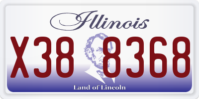 IL license plate X388368
