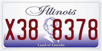 IL license plate X388378
