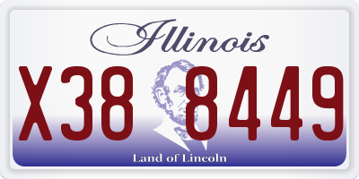 IL license plate X388449